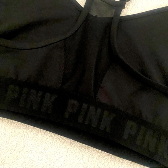 Victoria’s Secret PINK Active Logo Ultimate Lightly Lined Sports Bra No Size Tag - Picture 4 of 9